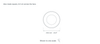 Technical dimension drawing of the Clérachic Recessed Wall Light for Stairwell, Step Fitting, 8.5 cm — 8.5 cm (3.3″) across, drawn to scale.