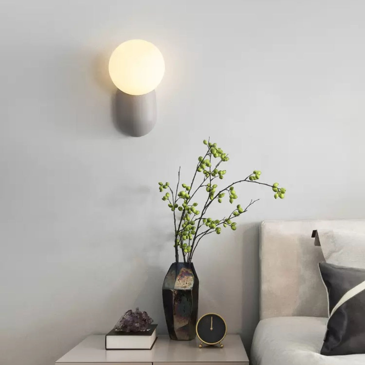 Clérachic Resin Glass Wall Sconce for Bedroom — gallery 03, O1CN01qx5OPK1ENlV575czq 2210836920340.