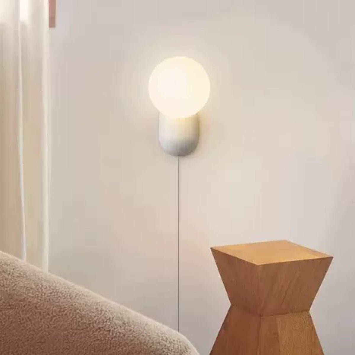 Clérachic Resin Glass Wall Sconce for Bedroom — gallery 04, O1CN01T76E4g1XryKxcxddg 423682978.