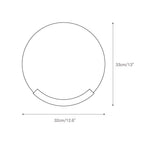 Dimension drawing for the Clérachic round alabaster wall sconce — 32cm/12.6″ wide and 33cm/13″ high with the bracket.