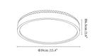 Clérachic ceiling light dimension drawing, 3 of 6, every measurement marked in centimetres and inches.