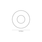 Clérachic wall light dimension drawing, 30 cm, every measurement marked in centimetres and inches.