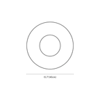 Clérachic wall light dimension drawing, 40 cm, every measurement marked in centimetres and inches.