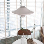 Clérachic pendant light for a bedside, studio view of the shade and fitting.