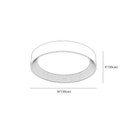 Clérachic ceiling light dimension drawing, 35 cm, every measurement marked in centimetres and inches.