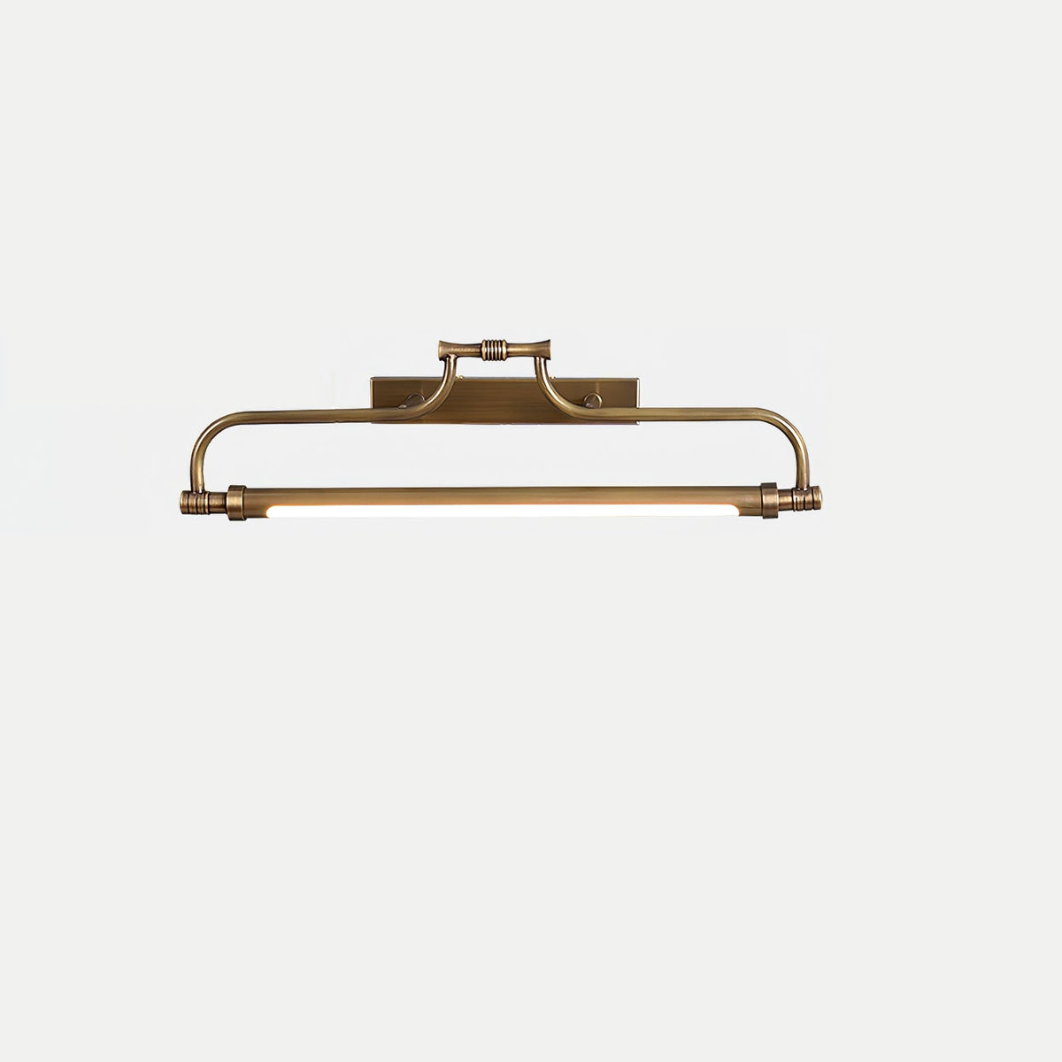 A Clérachic wall light in a deeper bronze tone on a pale grey backdrop, shown straight on and unlit.