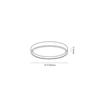 Clérachic ceiling light dimension drawing, 4 of 6, every measurement marked in centimetres and inches.