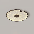 Clérachic ceiling light in dark walnut finish, its largest close-up crop showing the ribbed shade lit warm.
