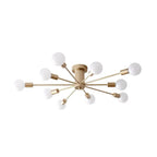 Product photograph of the gold Clérachic Sputnik Globe Ceiling Light on a plain white studio background.