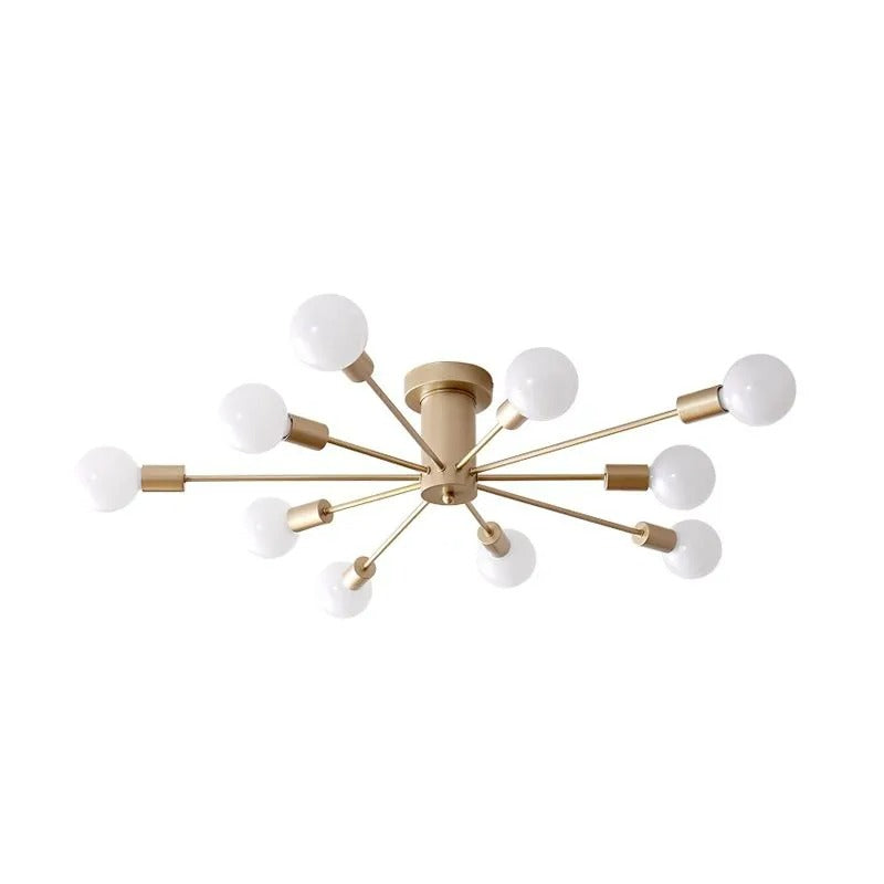 Product photograph of the gold Clérachic Sputnik Globe Ceiling Light on a plain white studio background.