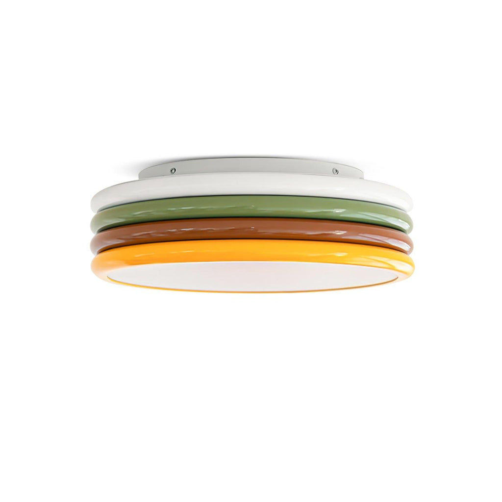 Slightly larger view of this Clérachic ceiling light on white, with its canopy screws and the unlit diffuser visible.