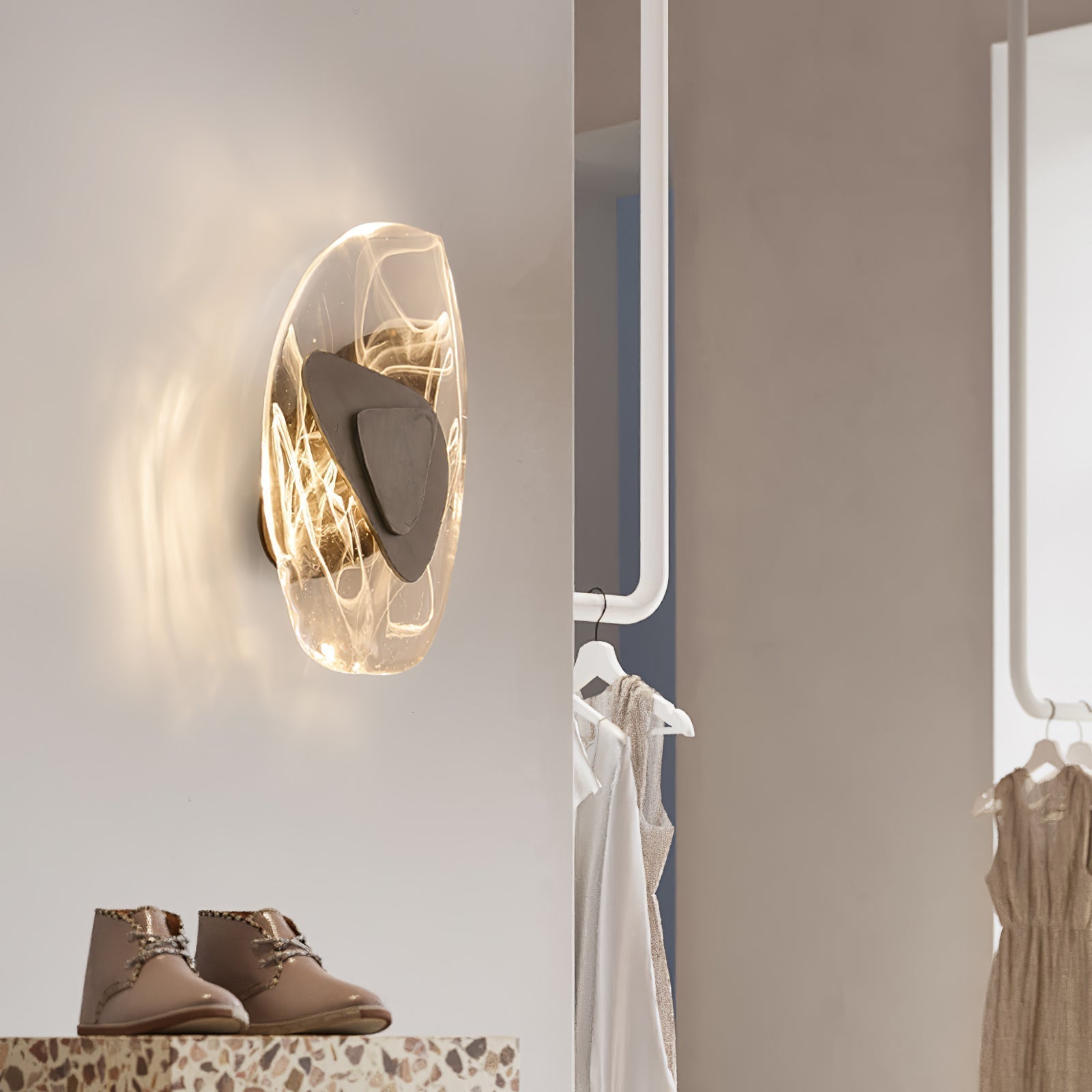 Clérachic Swirl Glass Wall Sconce for Bedroom — gallery 09, DC1725 Wall Lamp 117 eccd9372 2fea 46a1 9163 867.