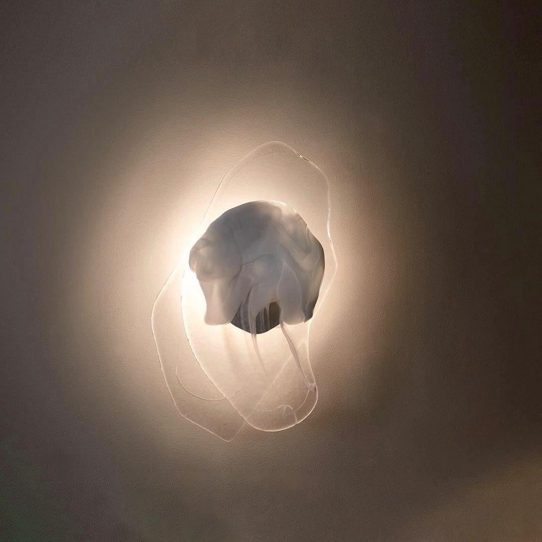 Clérachic Swirl Glass Wall Sconce for Bedroom — gallery 17, DC1725WallLamp 5.