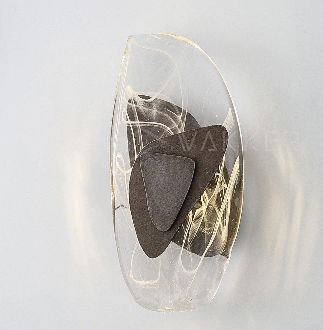 Clérachic Swirl Glass Wall Sconce for Bedroom — gallery 19, DC1725WallLamp 36 2089813e f828 4cb3 a8fc 95590c.