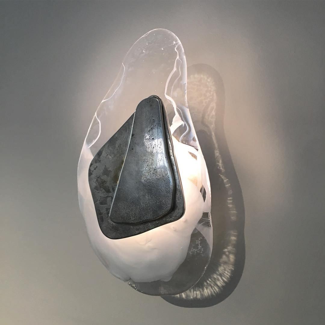 Clérachic Swirl Glass Wall Sconce for Bedroom — gallery 30, DC1725WallLamp 21.