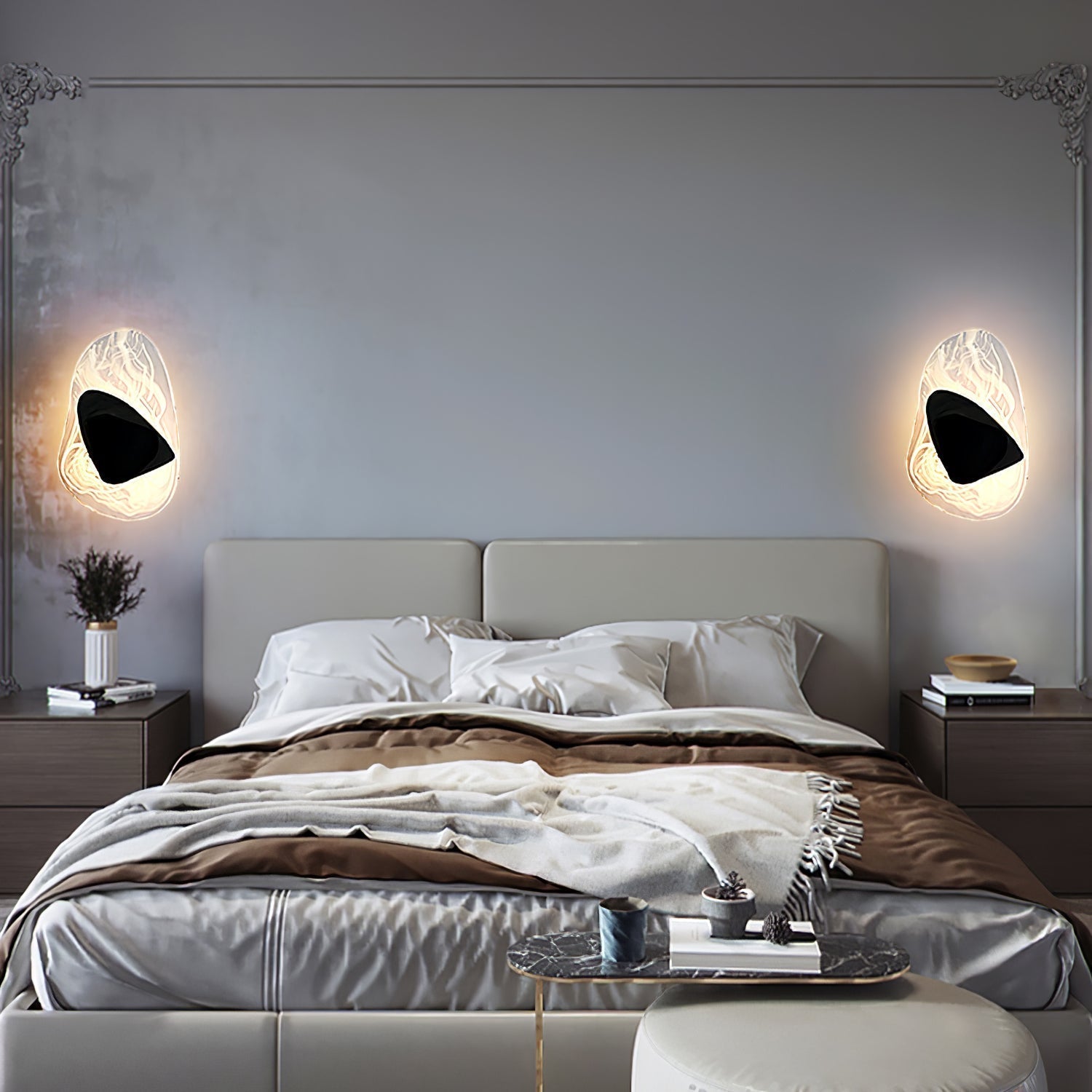 Clérachic Swirl Glass Wall Sconce for Bedroom — gallery 80, DC1725 Wall Lamp 121 f60fdfdc 0741 4d2b a479 7d0.