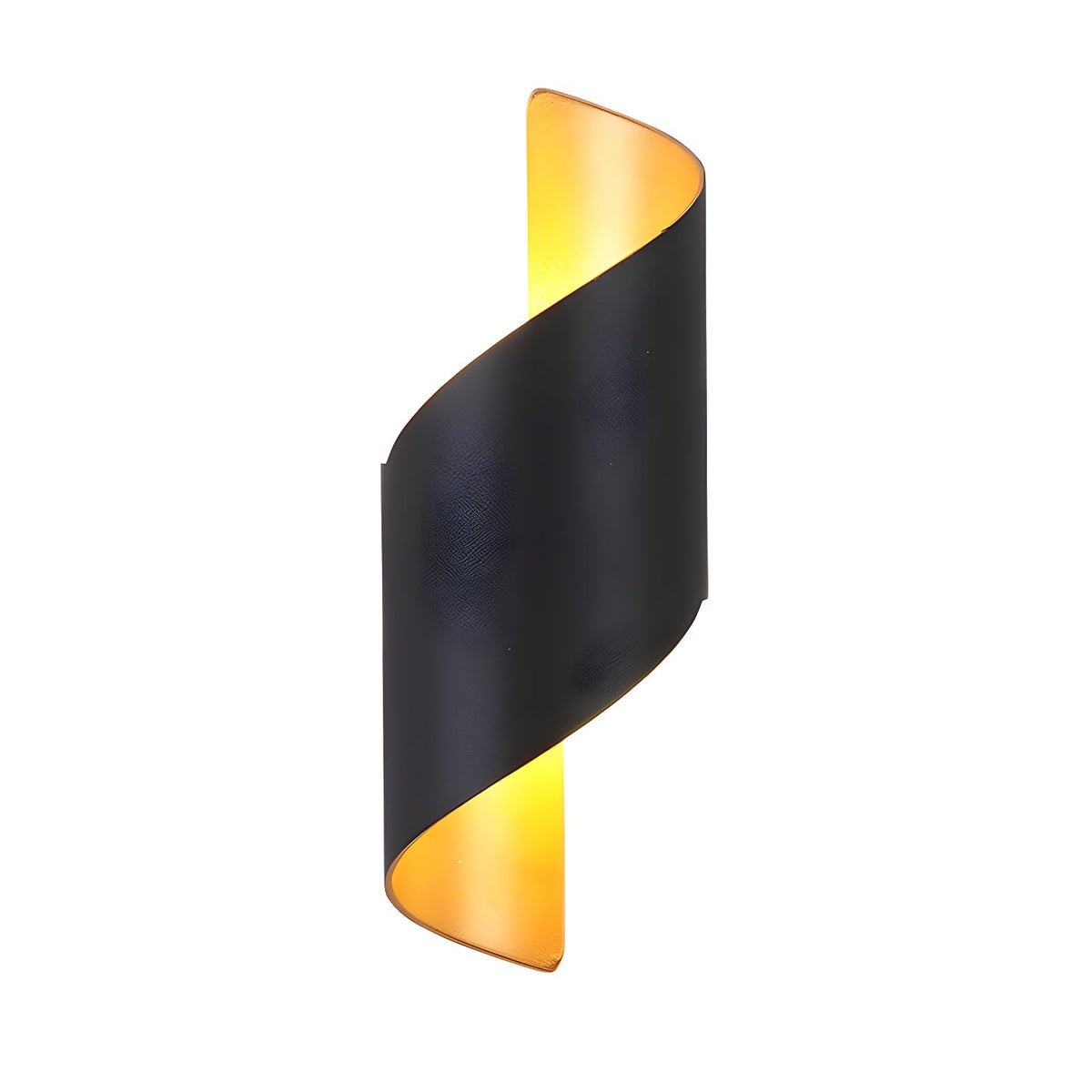 Black Clérachic wall light with a gold-toned inside, cut out on a plain white background.