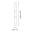 Dimension drawing of this Clérachic wall light, with its height and width marked.