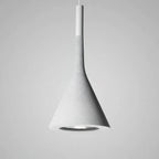 Light grey concrete Clérachic pendant on a pale grey backdrop, with a white top collar and a fine speckled texture.