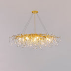 The Clérachic teardrop chandelier on grey, seen level so the branch structure reads clearly.