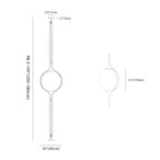 Dimension drawing for the Tension Pole Floor Lamp for Living Room from Clérachic, with the measurements marked.