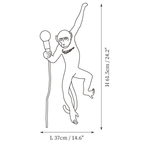 Clérachic wall light dimension drawing, every measurement marked in centimetres and inches.