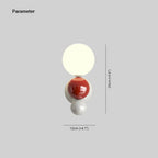 Dimension drawing for the Clérachic three-sphere wall light: 25 cm / 9.8 in tall and 12 cm / 4.7 in wide.