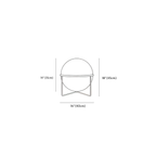 Clérachic floor lamp dimension drawing, 1 Tier, 40 × 45 cm, every measurement marked in centimetres and inches.