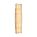 The Clérachic tiered alabaster sconce on white, five stone tiers stepping out towards the middle.
