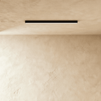 Clérachic linear light head in black, a thin line of light running the length of its lower edge.