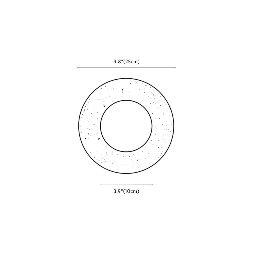 Clérachic wall light dimension drawing, every measurement marked in centimetres and inches.