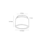 Clérachic ceiling light dimension drawing, 12 × 9 cm 10 W, every measurement marked in centimetres and inches.