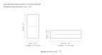 Technical dimension drawing of the Clérachic Twin Beam Outdoor Wall Light for Porch, Aluminium, IP65 in all 2 sizes — 2 heads at 6 × 12 cm (2.4 × 4.7″), 4 heads at 15.5 × 4 cm (6.1 × 1.6″), drawn to one scale.