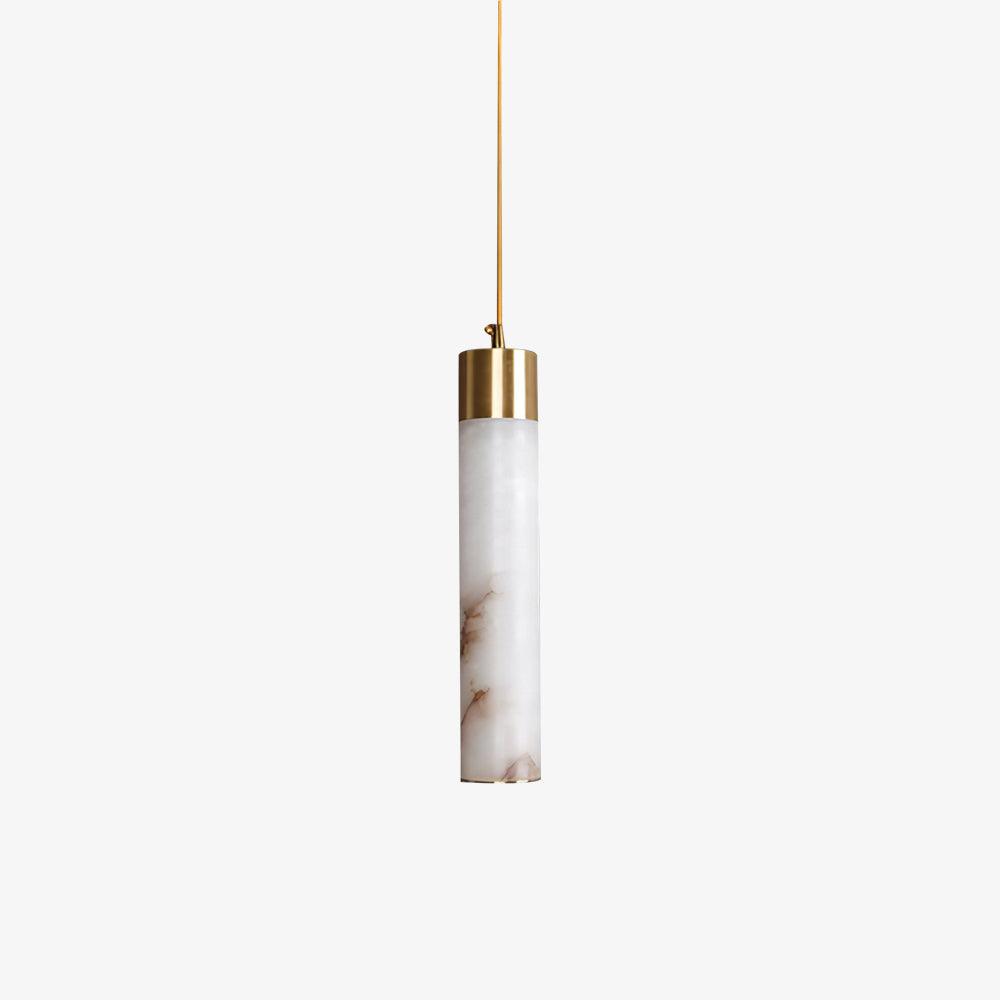 Clérachic cuts every shade from natural alabaster, and this drop shows warm amber veining running the length of the stone.