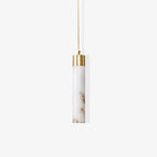 Clérachic pairs a white cord with the polished brass collar on this single-head pendant, shot against white.