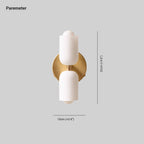 Dimension drawing for the Clérachic opal wall sconce, 25cm (9.8″) tall on a round backplate 10cm (3.9″) across.