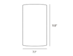 Dimension drawing of this Clérachic wall light, with its height and width marked.
