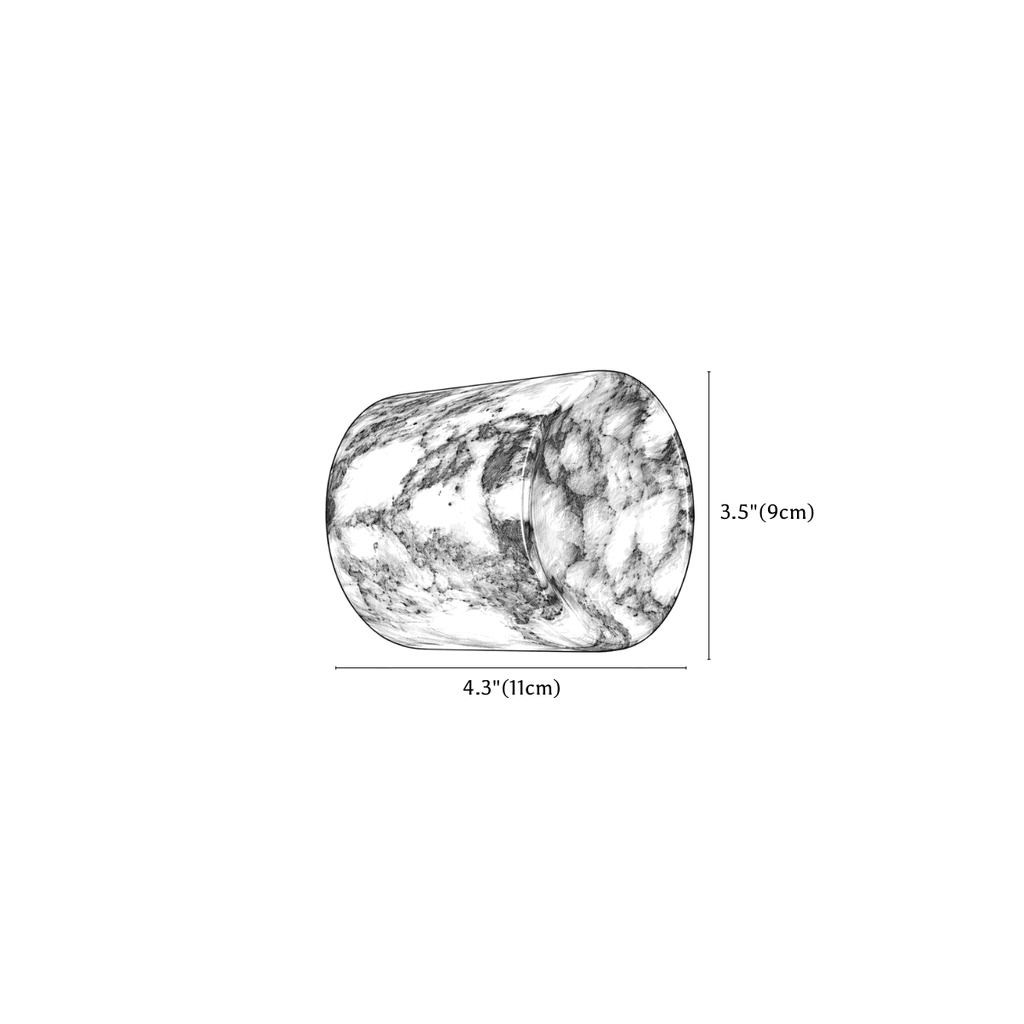 Clérachic wall light dimension drawing, every measurement marked in centimetres and inches.