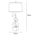 Dimension drawing of the vero table lamp, in outline against white.