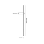 Clérachic wall light dimension drawing, 2 of 3, every measurement marked in centimetres and inches.
