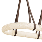 Clérachic Vista in close-up, the straps wrapping over hand-cut alabaster beads and their fine amber veining.
