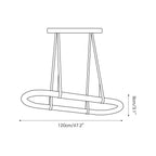 The Clérachic Vista dimension drawing giving a 120cm/47.2″ span and an 8cm/3.1″ ring depth.