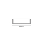 Clérachic wall light dimension drawing, 14 cm, every measurement marked in centimetres and inches.