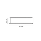 Clérachic wall light dimension drawing, 51 cm, every measurement marked in centimetres and inches.