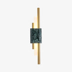 Clérachic wall sconce with green marble front, unlit, photographed against a plain white background.