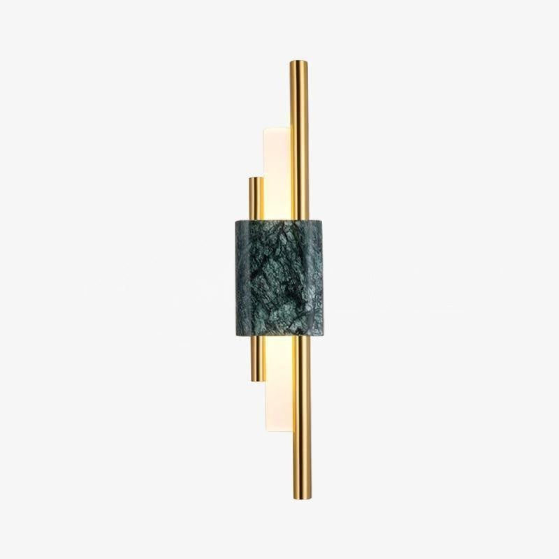 Clérachic wall sconce with green marble front, unlit, photographed against a plain white background.