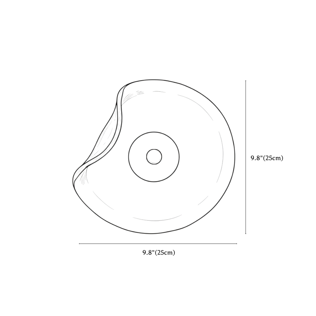 Clérachic wall light dimension drawing, every measurement marked in centimetres and inches.