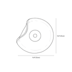 Clérachic wall light dimension drawing, every measurement marked in centimetres and inches.