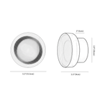 Clérachic wall light dimension drawing, every measurement marked in centimetres and inches.