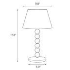 Dimension drawing of this Clérachic table lamp, with its height and width marked.